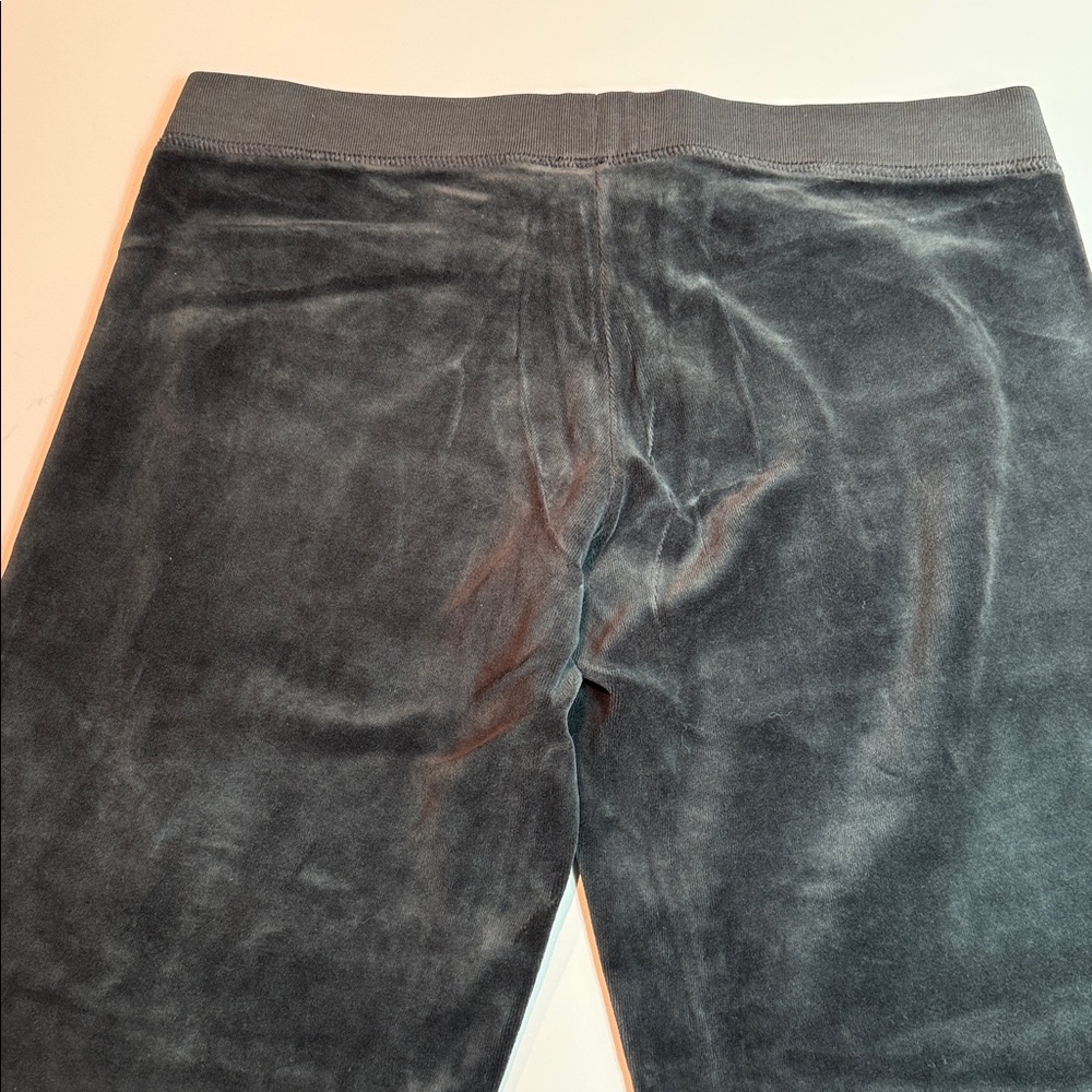 Y2K Juicy Couture Black Velour Tracksuit Set – Hoodie Size L, Joggers Size S - Picture 9 of 9